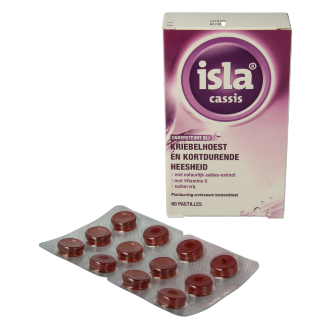 Cassis keelpastille 60 Pastilles