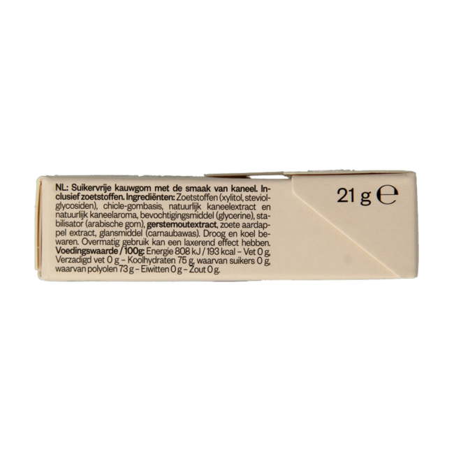 True Gum Cinnamon suikervrij 21 Gram