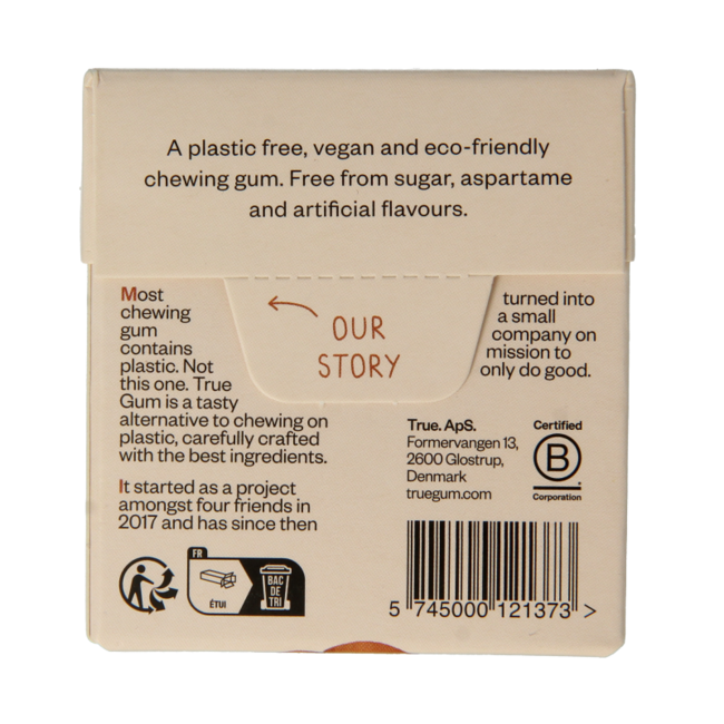 True Gum Cinnamon suikervrij 21 Gram