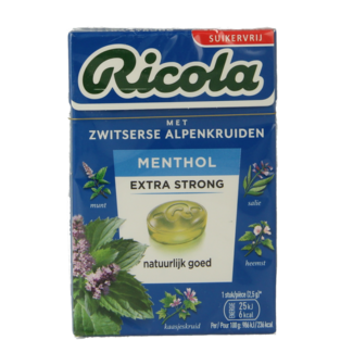 Ricola Ricola Mentol extra fuerte sin azúcar 50 gramos