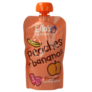 Ella's Kitchen Pesche e banane, bustina spremibile bio 4 mesi 120 Grammi