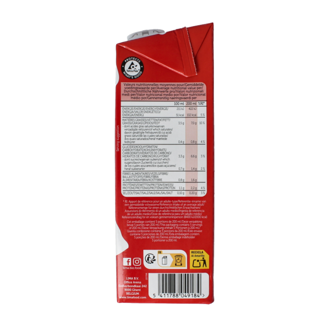Whole entier drink organic 1000 Millilitre