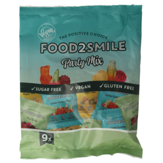 Food2Smile Food2Smile Party mix uitdeelzak 9 zakjes 180 Gram