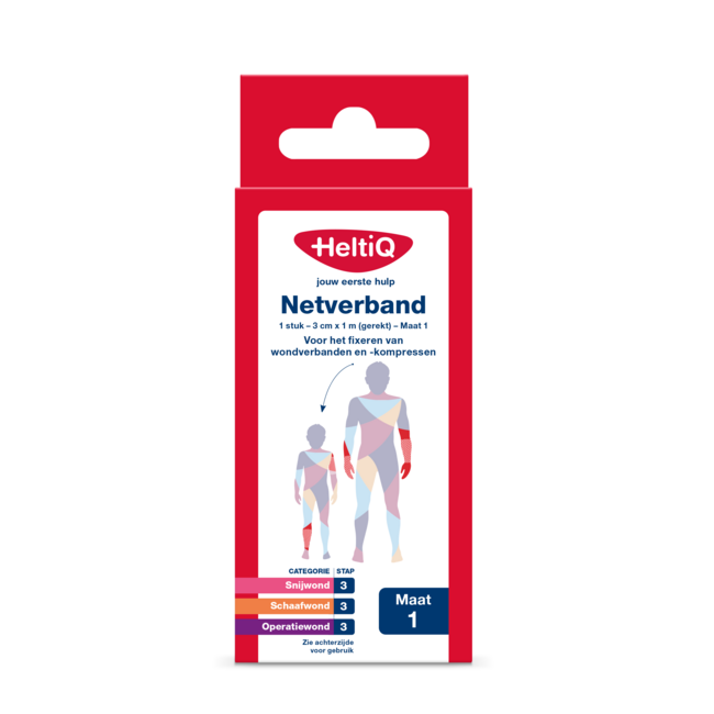 Heltiq Benda a Rete 3cm x 1m (allungata) Taglia 1 1 Pezzo