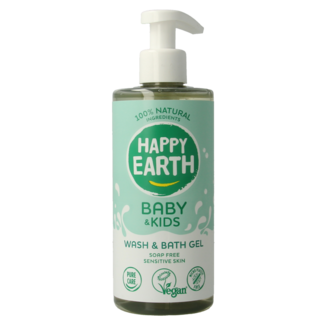 Happy Earth Soap-Free Wash & Bath Gel Baby & Kids 300 Millilitres