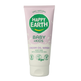 Happy Earth Wash gel cream oil baby & kids 200 Millilitres