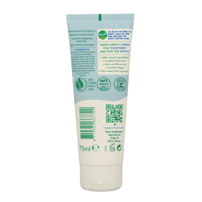 Crema all'ossido di zinco per il cambio pannolino baby & bambini 75 ml