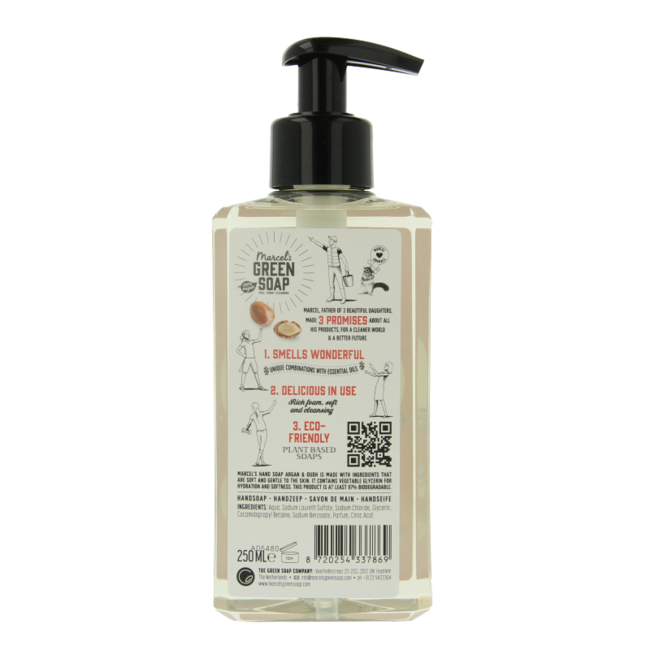 Marcel's Green Soap Hand Soap Argan & Oudh 250 Millilitres