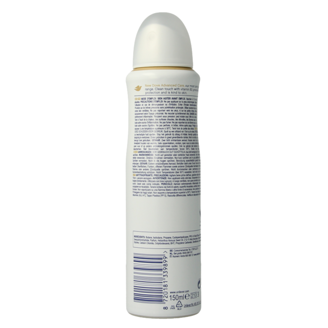 Dove Deodorant clean touch 150 Millilitres