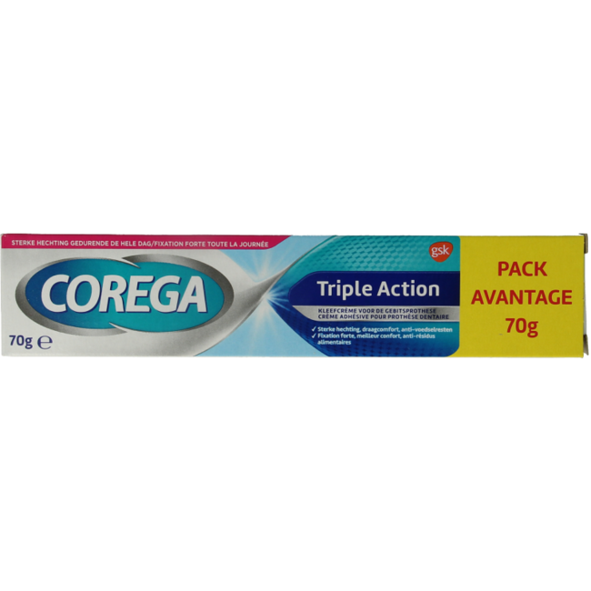 Crema adhesiva Triple Action 70 gramos