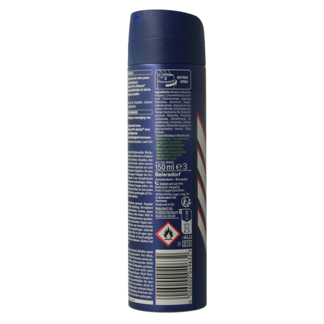 Men deodorant spray dry impact 150 Milliliter