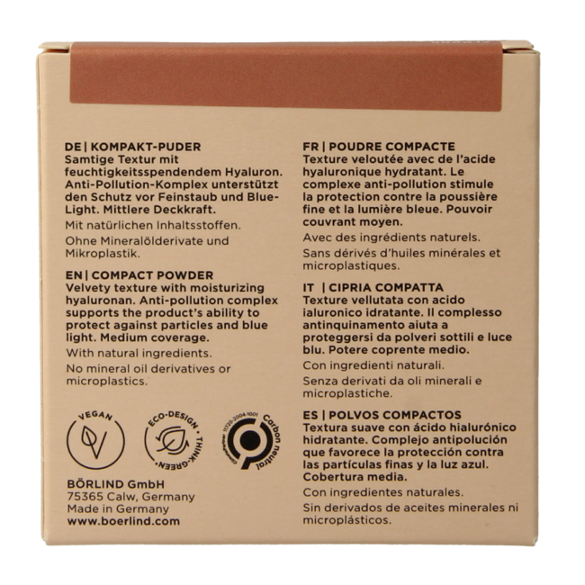 Borlind Polvos compactos almond 9 gramos