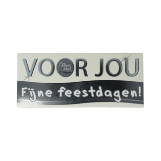 Voor Jou! Tablette de vœux joyeuses fêtes 70 grammes