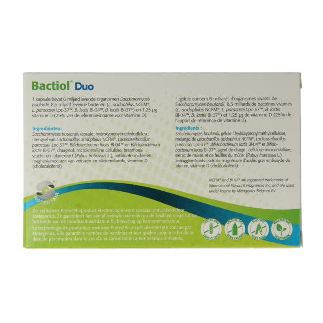 Metagenics Bactiol duo NF 60 Gélules
