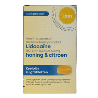 Linn Linn Amylmetacresol lidocaine honey lemon 24 Lozenges