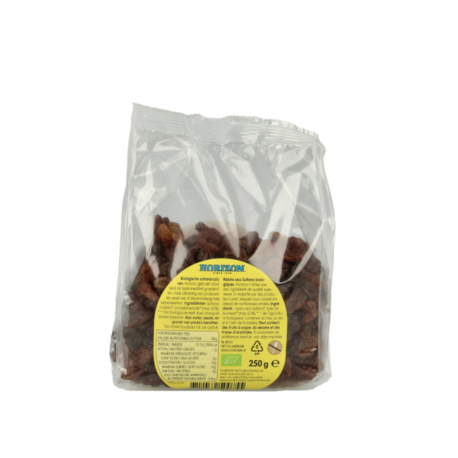 Uvetta Sultanina Bio Horizon 250 Grammi