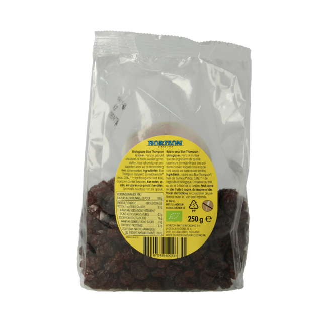 Horizon Raisins bleus Thompson bio 250 Grammes