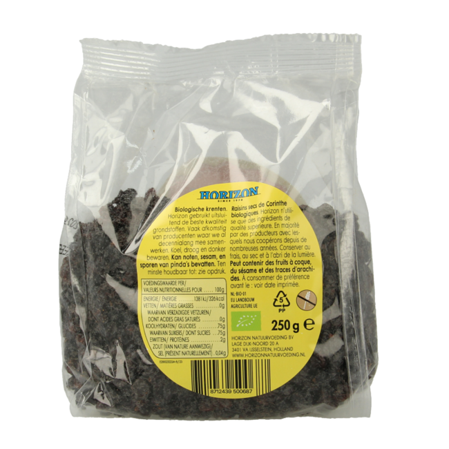 Pasas de Corinto bio 250 gramos