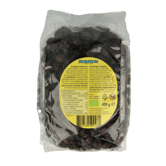 Organic cranberries 400 Gram
