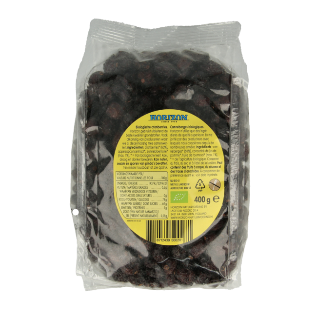 Organic Cranberries 400g
