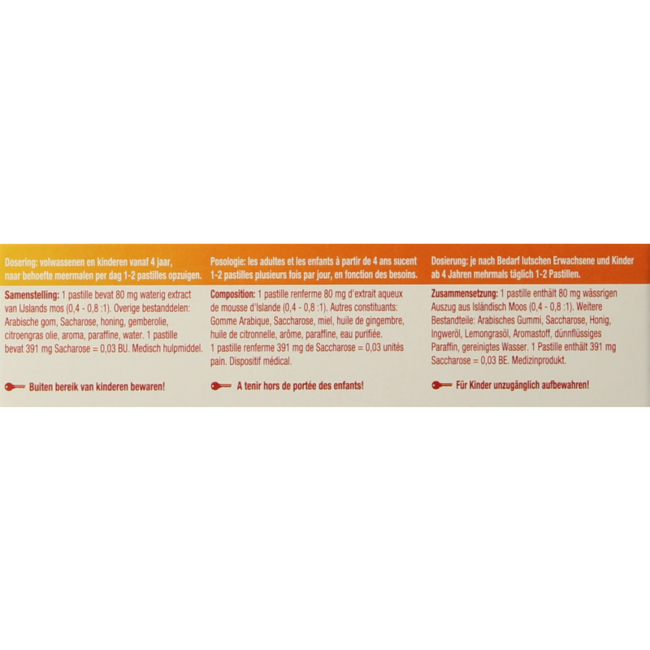 Isla Jengibre 60 pastillas para la garganta