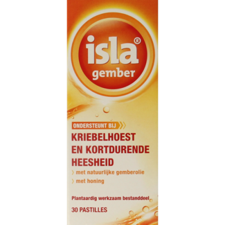 Isla Ginger throat lozenges 30 Lozenges