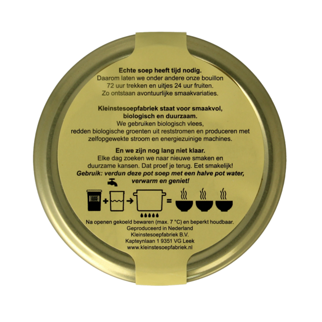 Kleinstesoepfabriek Soupe repas africaine au fonio et miso bio 400 ml