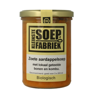 Kleinstesoepfabriek Sweet potato soup with local beans and kombu organic 400 Millilitres