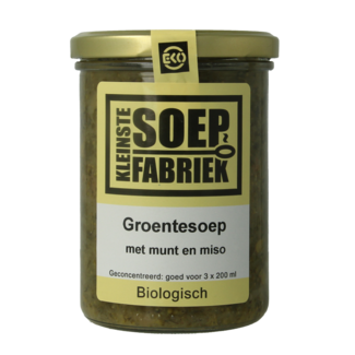 Kleinstesoepfabriek Zuppa di verdure biologica Kleinstesoepfabriek con menta e miso 400 Millilitri