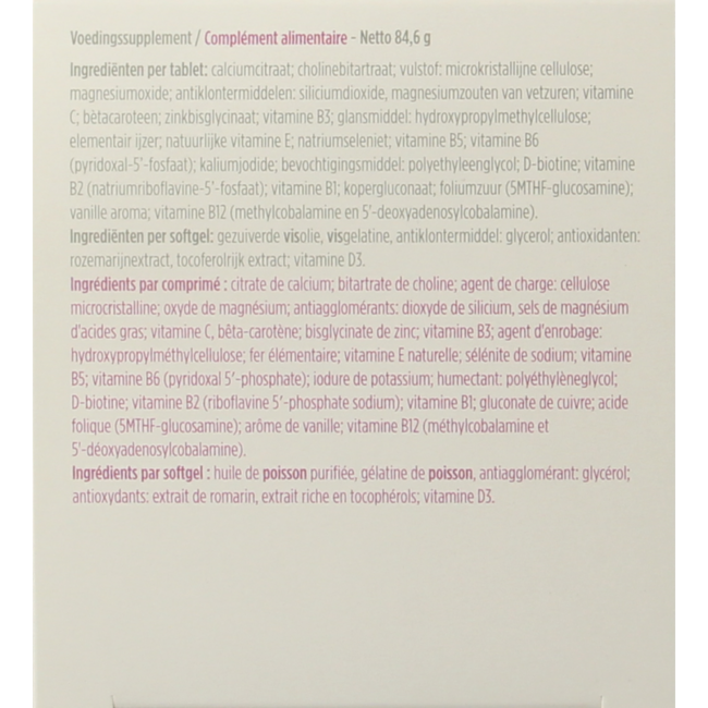 Pregnalia 30 comprimés & 30 capsules molles 60 pièces