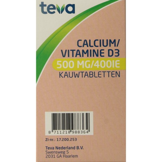 Calcio / Vitamina D 500mg / 400UI 90 Compresse Masticabili