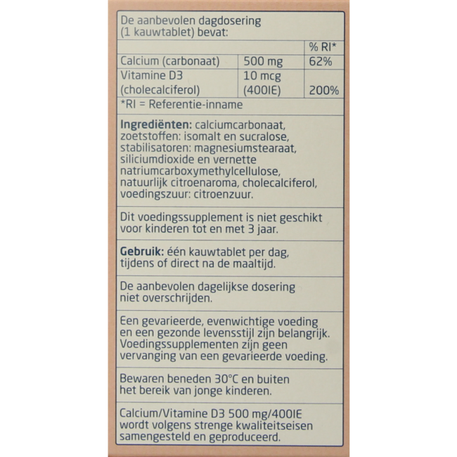 Calcium / Vitamin D 500 mg / 400 IE 90 Kautabletten