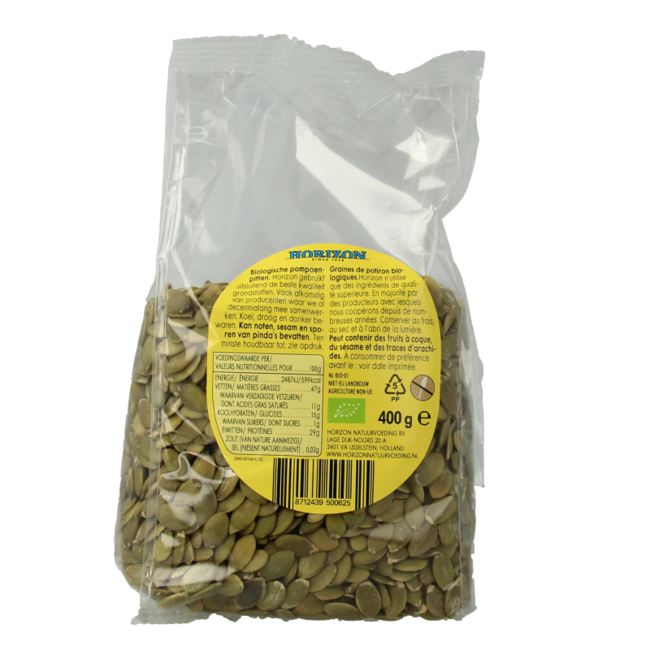 Pipas de calabaza ecológicas 400 g