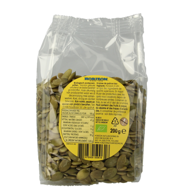 Pipas de calabaza ecológicas 200 g