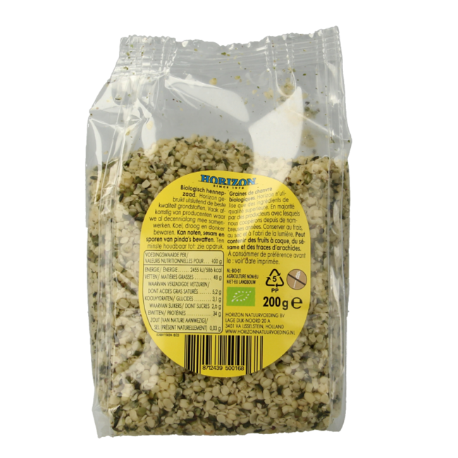 Semillas de cáñamo peladas bio 200 gramos