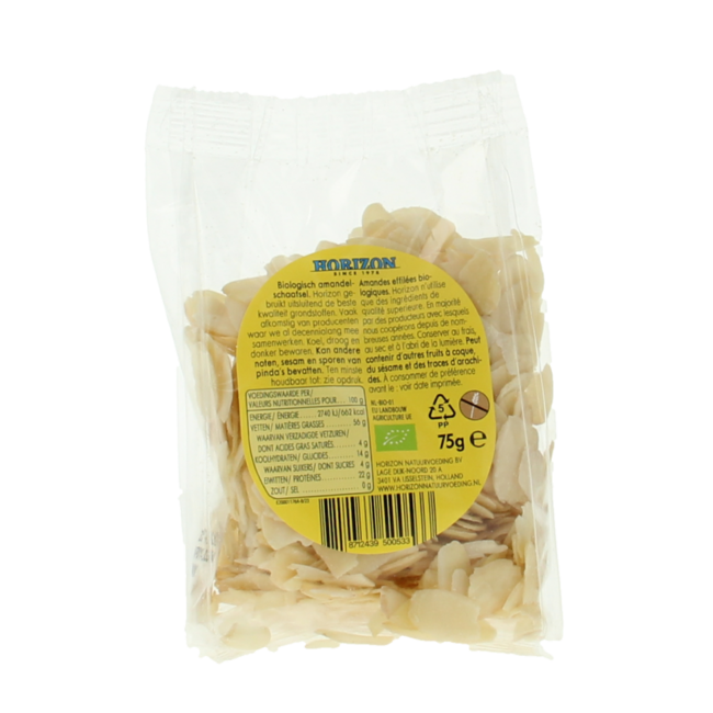 Horizon Amandelschaafsel geblancheerd bio 75 Gram
