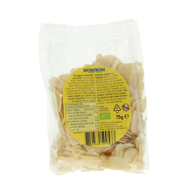 Horizon Mandelblättchen blanchiert bio 75 Gramm