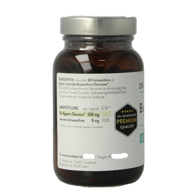 Dr Heilbronner Astaxanthin 8mg High Dose Vegan Organic 90 Capsules