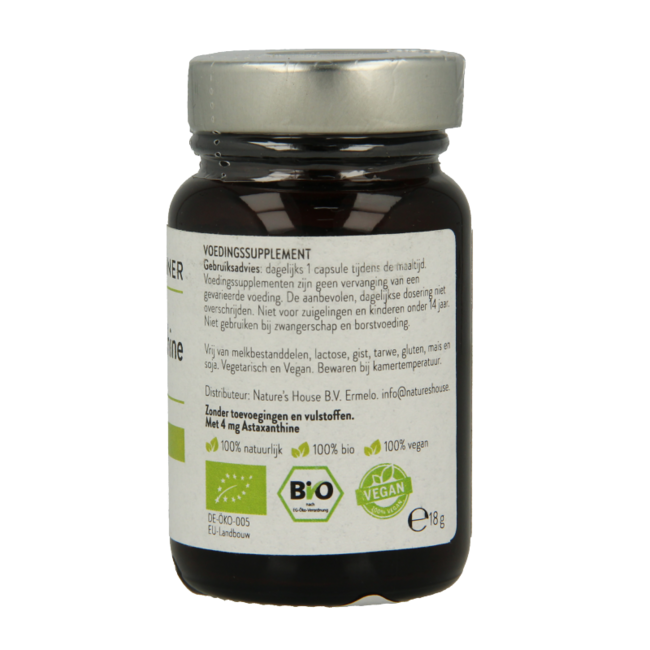 Complejo de Astaxantina Dr Heilbronner 4mg vegano bio 30 Cápsulas