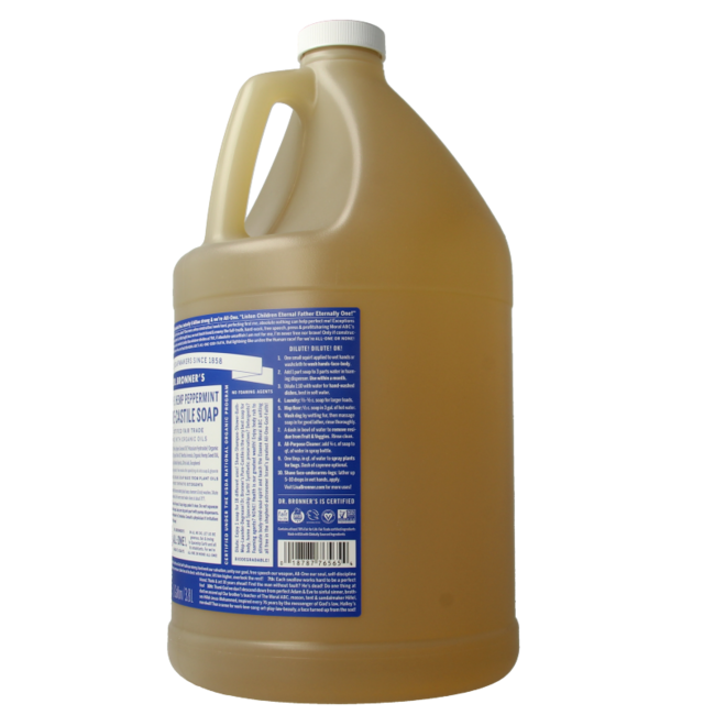 Sapone Liquido Menta Piperita Dr. Bronner's 3800 Millilitri