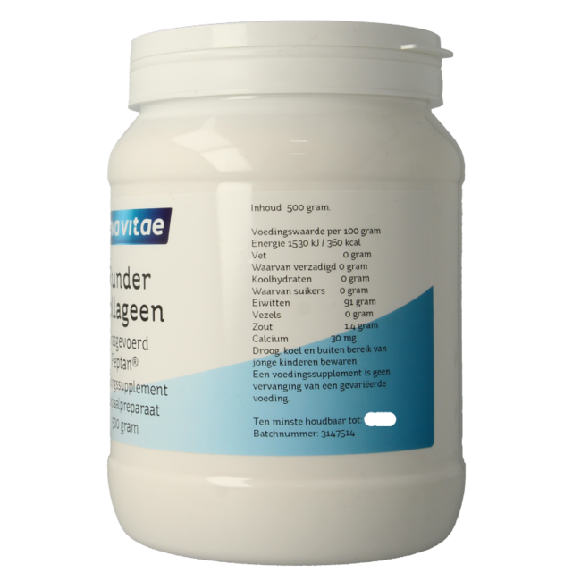 Nova Vitae Runder collageen gras gevoerd Peptan 500 Gram