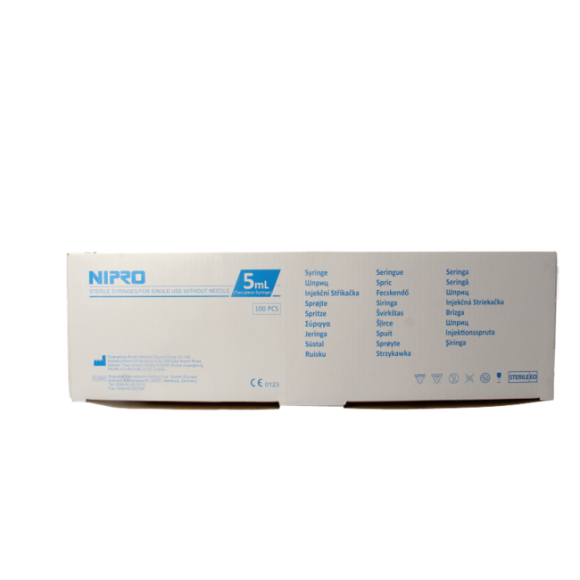 Nipro Injektionsspritze 2-teilig 5 ml Luer-Slip exzentrisch 100 Stück