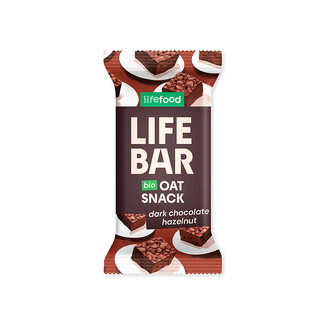 Lifefood Lifefood Lifebar Haferriegel Zartbitterschokolade Haselnuss Bio 40 Gramm