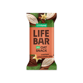 Lifefood Lifebar oatsnack chocolate chip organic 40 Gram