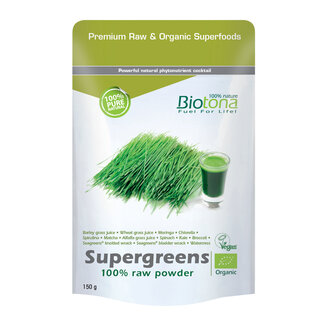 Biotona Biotona Supergreens raw powder organic 150 Gram