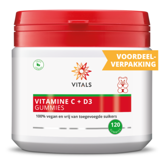 Vitals Vitamin C + D3 120 Gummies