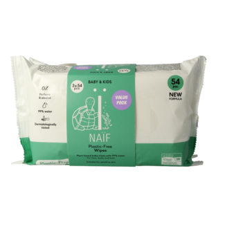 Naif Plastikfreie Feuchttücher für Babys & Kinder, 3er-Pack, 3 Stück