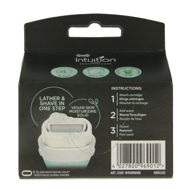 Recharges Wilkinson Intuition Sensitive Care - 4 pièces