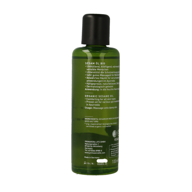 Primavera Sesame oil organic 100 Millilitres