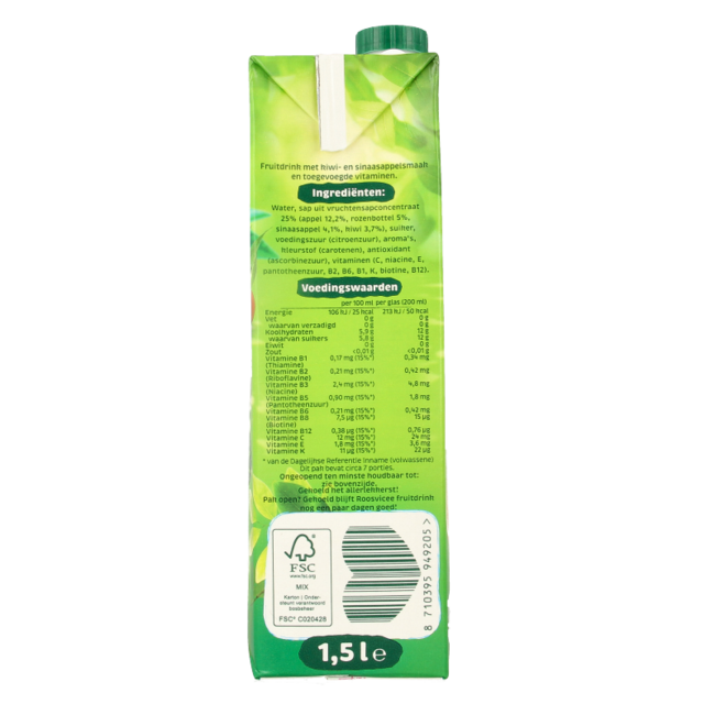 Roosvicee Multivit Kiwi/Orangensaft 1500 Milliliter